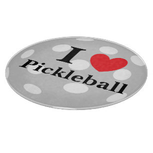 "I Love Pickleball" Cutting Board