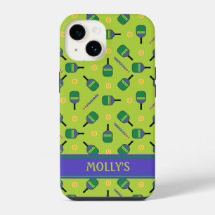 I love Pickleball green Iphone 14 Case