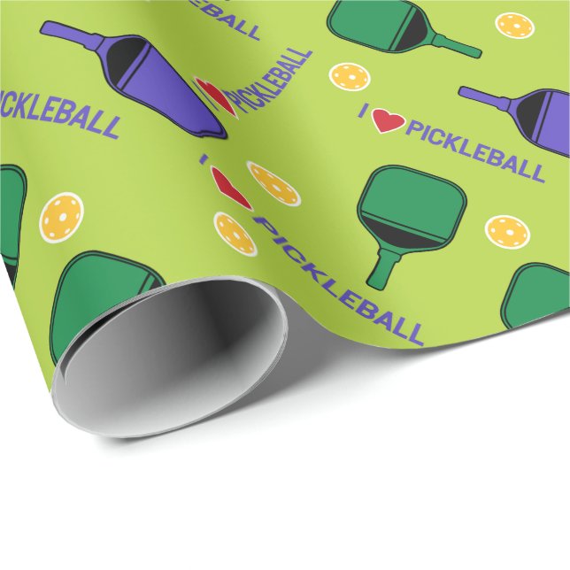 I love pickleball green wrapping paper (Roll Corner)