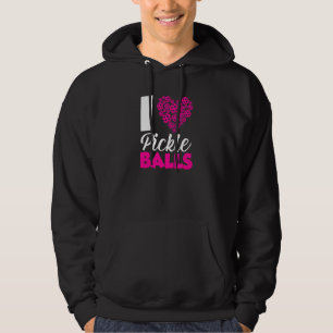 I Love Pickleball Heart  Pickle Ball Player Men Wo Hoodie