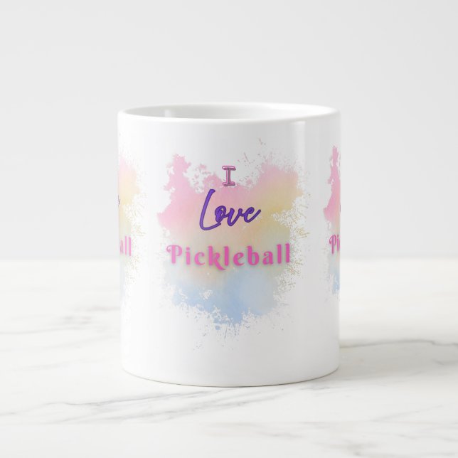 I Love Pickleball Large Coffee Mug (Front)