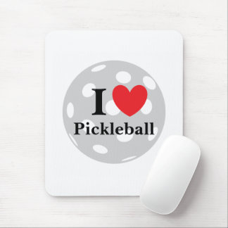 "I Love Pickleball" Mouse Pad
