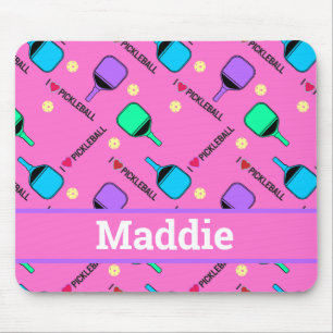 I love Pickleball pink  Mouse Pad
