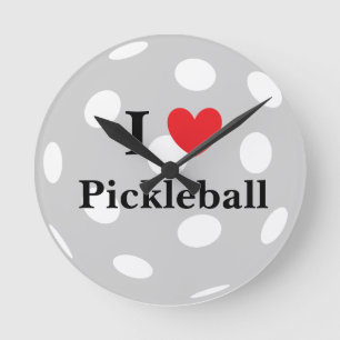 "I Love Pickleball" Wall Clock