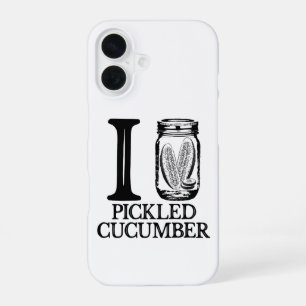 I Love Pickled Cucumber - Vintage Pickle Cucumber iPhone 16 Case