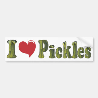 I Love Pickles Bumper Sticker