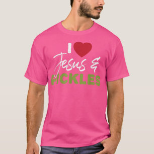 I Love Pickles & Jesus Pickle Vegetable Farming V T-Shirt