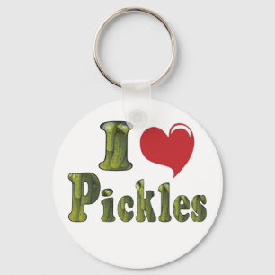 I Love Pickles Key Ring