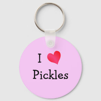 I Love Pickles Key Ring