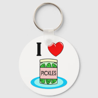I Love Pickles Key Ring