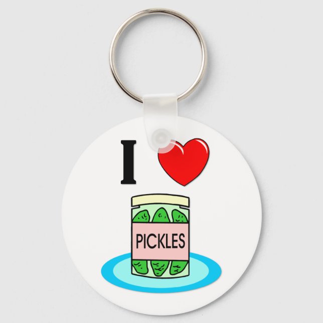 I Love Pickles Key Ring (Front)