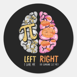 I Love Pie Pi Day Funny Math Symbols Teacher Stude Classic Round Sticker