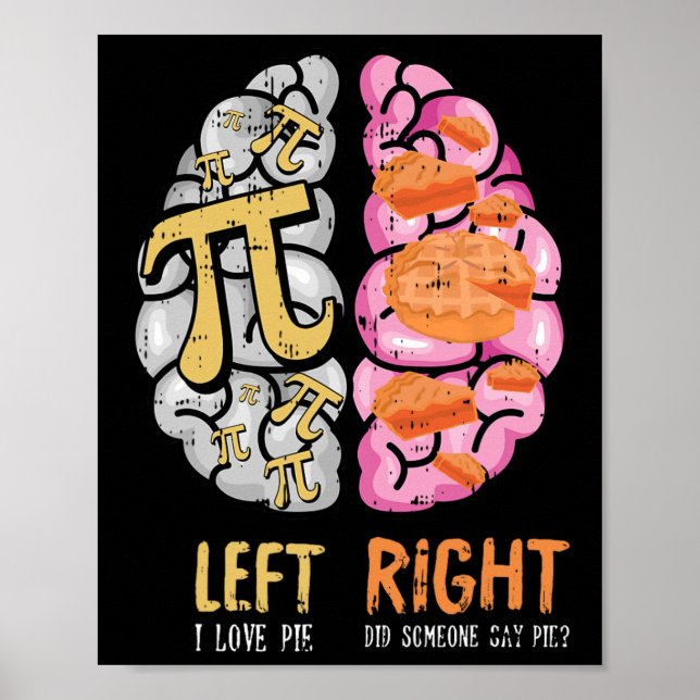 I Love Pie Pi Day Funny Math Symbols Teacher Stude Poster (Front)