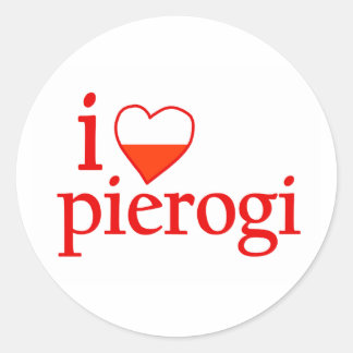 I Love Pierogi Classic Round Sticker