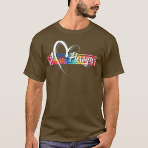 I Love Pierogis Tie Dye Cool Vintage Inspired T-Shirt