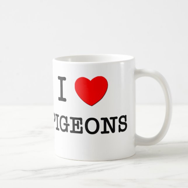 I Love PIGEONS Coffee Mug (Right)