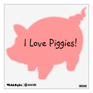 I Love Piggies Wall Decal