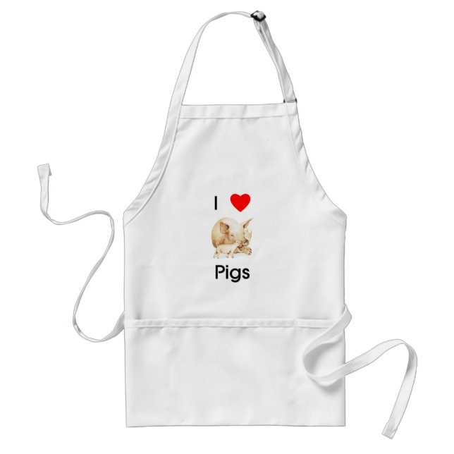 I love pigs Apron (Front)