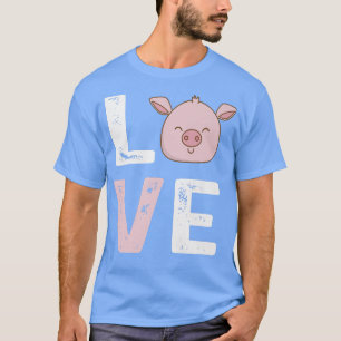 I Love Pigs Funny Pig Lover Farmer Cute Baby Pig C T-Shirt