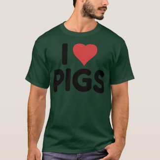 I Love Pigs Premium 3042  T-Shirt