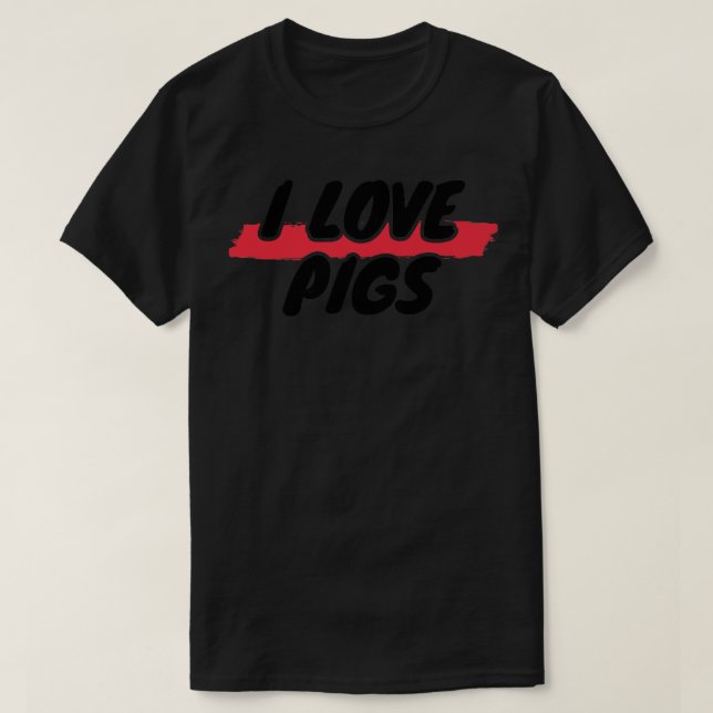 I Love Pigs Premium 3044  T-Shirt (Design Front)