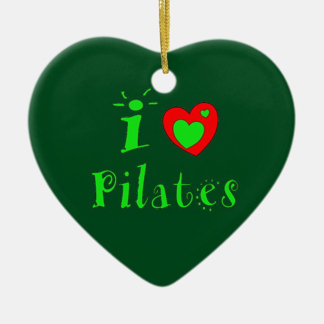 I Love Pilates - Custom Christmas Ornament (Front)