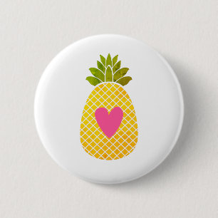 I love Pineapples 6 Cm Round Badge
