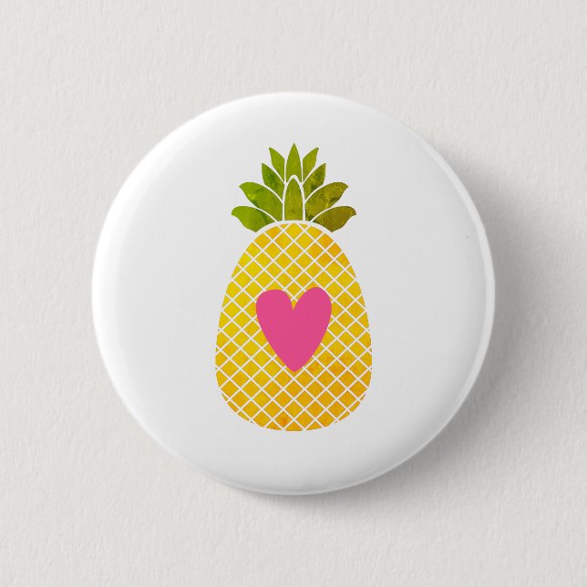 I love Pineapples 6 Cm Round Badge (Front)