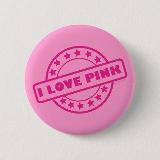 I Love Pink 6 Cm Round Badge