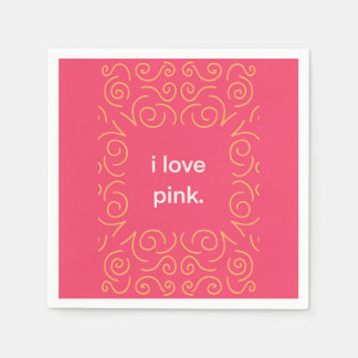 I love pink espresso music. napkin