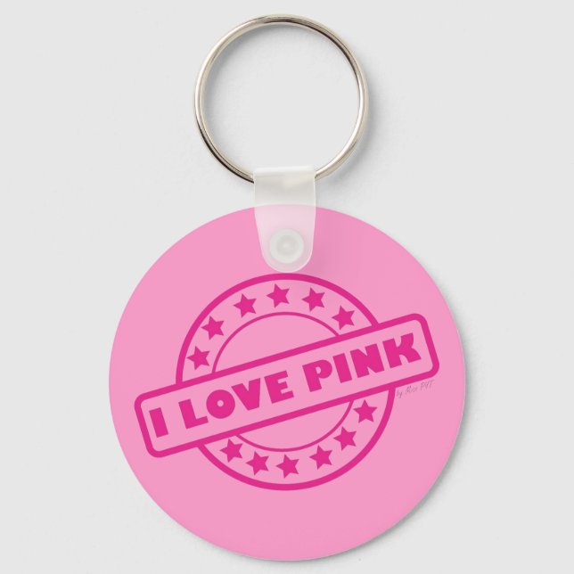 I Love Pink Key Ring (Front)