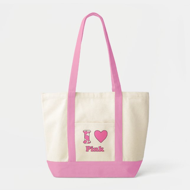 I love Pink Tote Bag (Front)