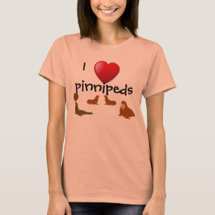 I Love Pinnipeds T-shirt Ladies Burnout Tee