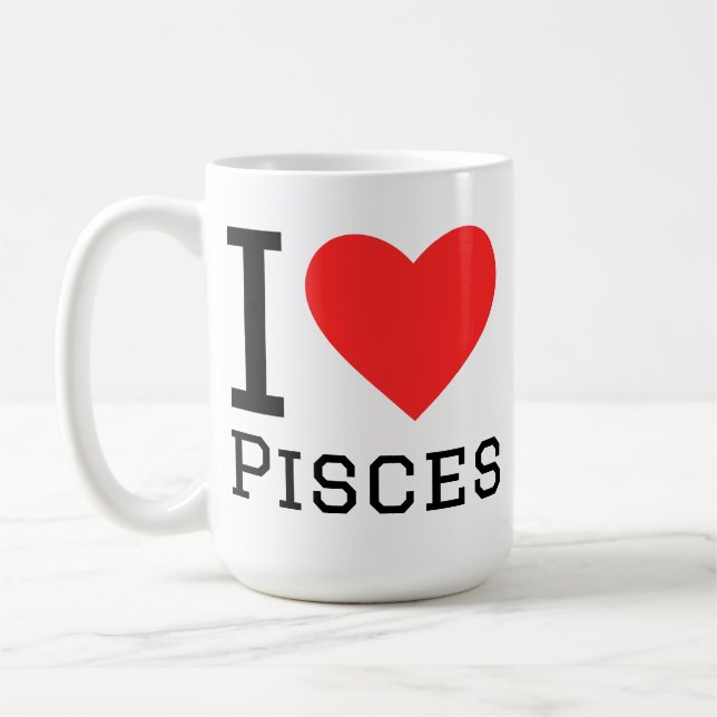 I love pisces coffee mug (Left)