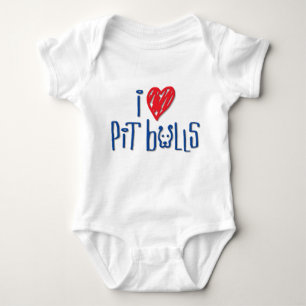 I Love Pit Bulls Baby Bodysuit