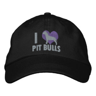 I Love Pit Bulls Embroidered Hat