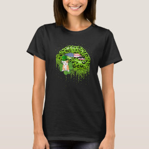 I Love Pitbull And Lucky Lip American Flag St Patr T-Shirt