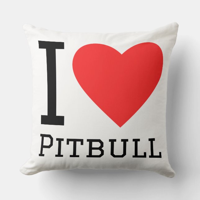 I love pitbull cushion (Front)
