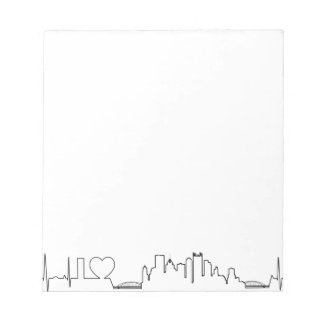 I love Pittsburgh in an extraordinary ecg style Notepad