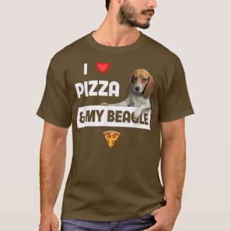 I Love Pizza And My Beagle Dog Owner Pepperoni Foo T-Shirt