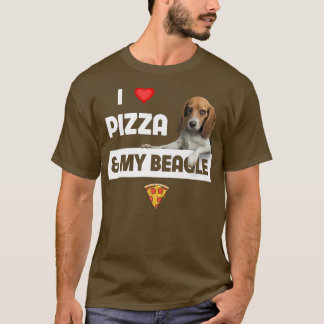 I Love Pizza And My Beagle Dog Owner Pepperoni Foo T-Shirt