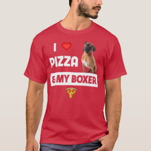 I Love Pizza And My Boer Dog Owner Pepperoni Food T-Shirt