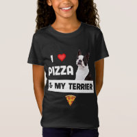 I Love Pizza and My Boston Terrier Dog Pepperoni F