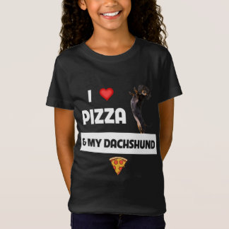 I Love Pizza and My Dachshund Dog Owner Pepperoni T-Shirt