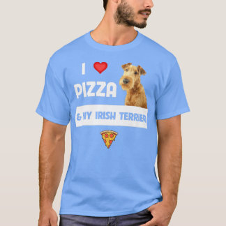 I Love Pizza And My Irish Terrier Dog Pepperoni Ch T-Shirt