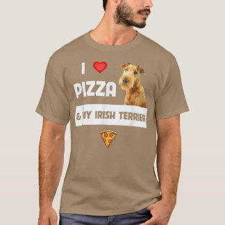 I Love Pizza And My Irish Terrier Dog Pepperoni Ch T-Shirt