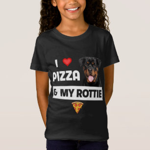 I Love Pizza And My Rottie Dog Pepperoni Cheese Ro T-Shirt