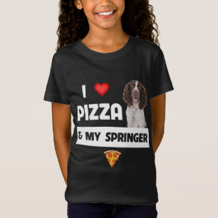 I Love Pizza And My Springer Spaniel Dog Pepperoni T-Shirt
