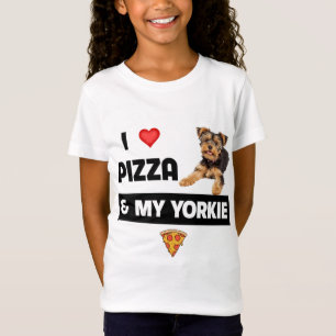 I Love Pizza And My Yorkie Dog Pepperoni Yorkshire T-Shirt