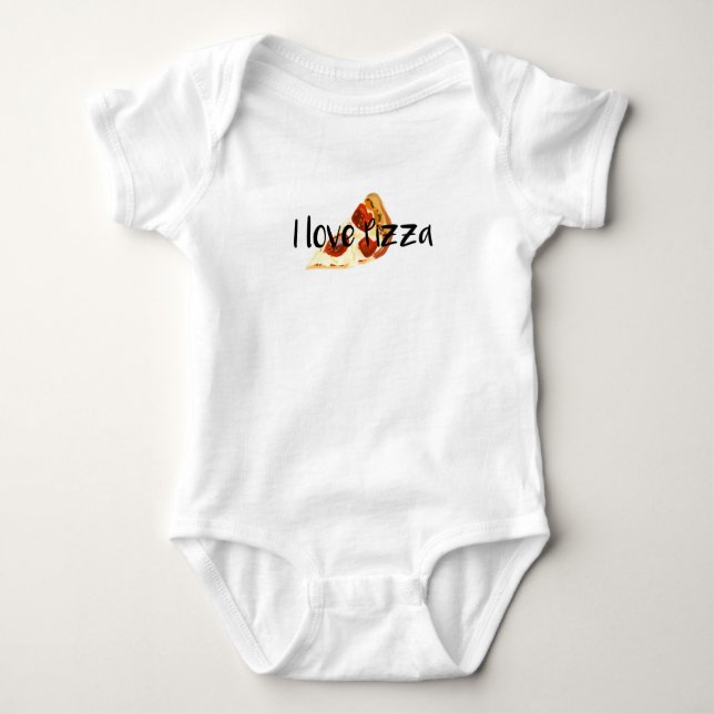 I love Pizza Baby Bodysuit (Front)